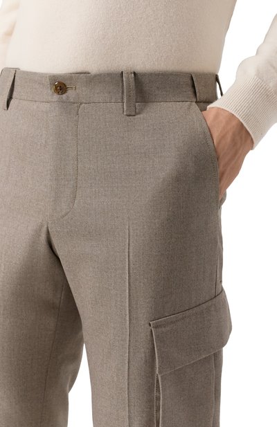 Шерстяные брюки-карго CORNELIANI, арт. 264L02-2618111, фото 5
