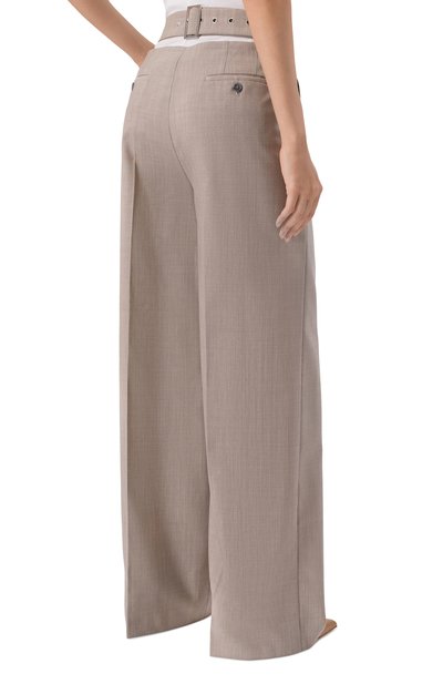 Шерстяные брюки ERIKA CAVALLINI светло-бежевого цвета по цене 67300 руб., арт. P6SZ12, фото 4 Шерстяные брюки ERIKA CAVALLINI, арт. P6SZ12, фото 4