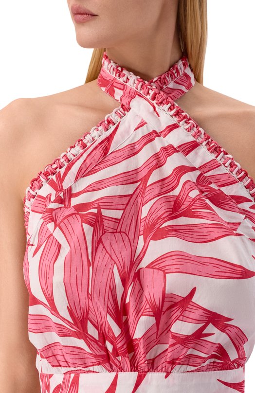 Хлопковый топ Poupette St Barth WSFS26DCPPFP Розовый  WSFS26DCPPFP Фото 5