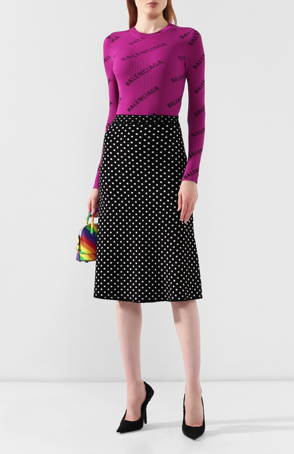 Юбка в горох BALENCIAGA, арт. 583160/T5123, фото 2