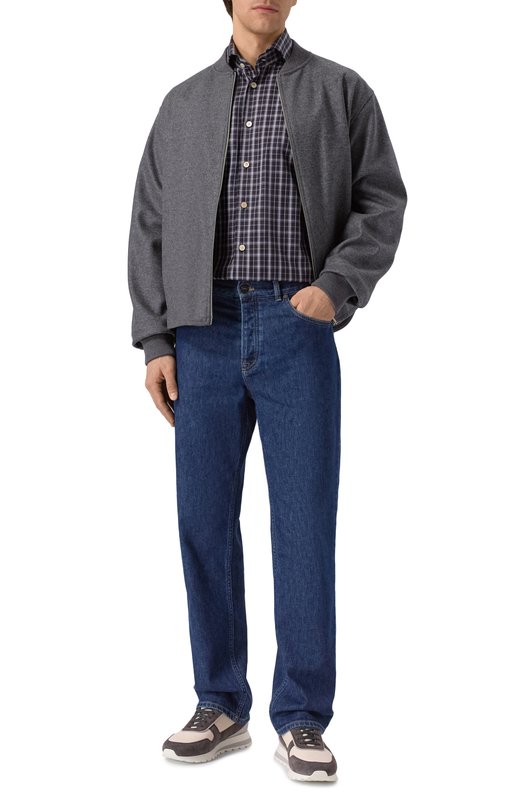 Хлопковая сорочка Kiton UCCH0948136 Чёрный  UCCH0948136 Фото 2