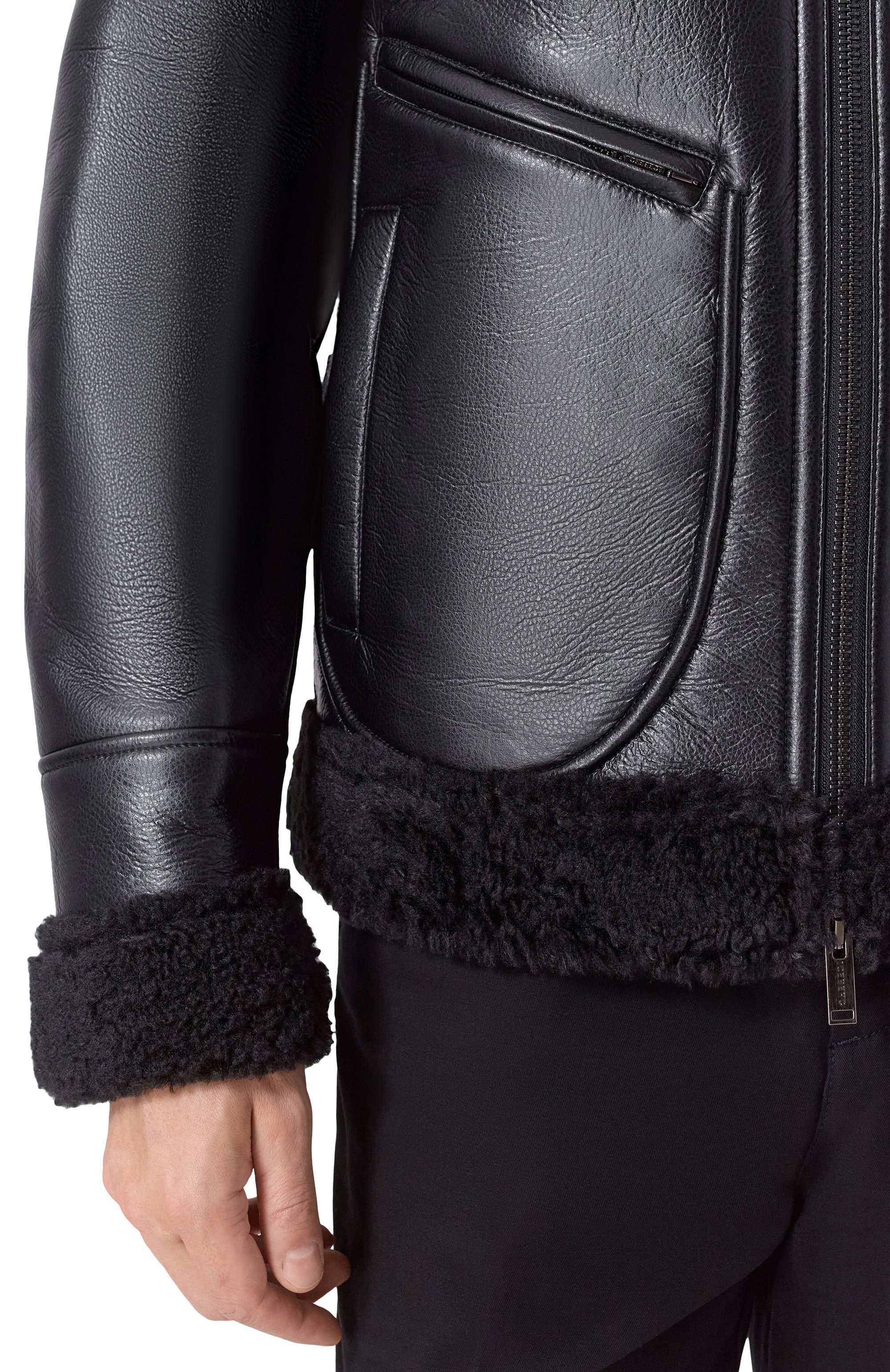 Дубленка ICEBERG черного цвета по цене 62450 руб., арт. 0Z40/6815, фото 5 Дубленка ICEBERG, арт. 0Z40/6815, фото 5