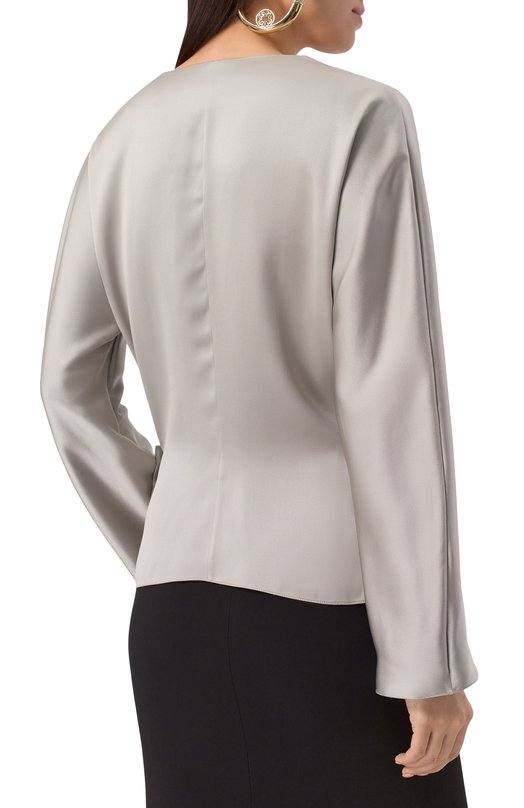 Атласная блузка Giorgio Armani GW000843/TE10101 Серый  GW000843/TE10101 Фото 4