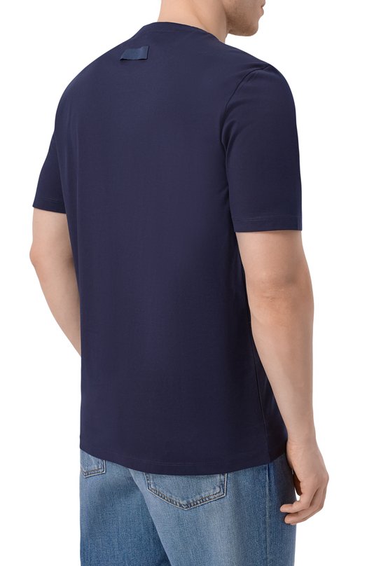 Хлопковая футболка HUGO 50542969 Синий  50542969 Фото 4