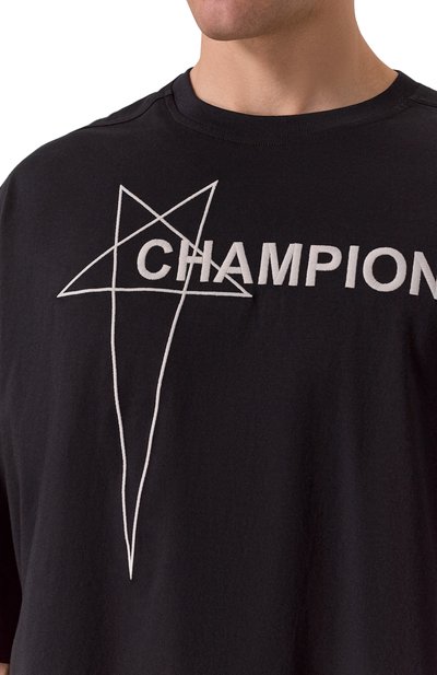 Хлопковая футболка rick owens x champion RICK OWENS, арт. CM01E1677/CHJG, фото 5