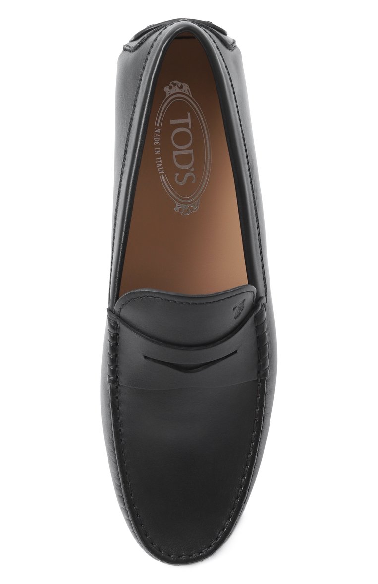 Мужские кожаные мокасины city gommino TOD’S черного цвета, арт. XXM42C00640/D90 | Фото 6 (Материал внешний: Натуральная кожа; Материал внутренний: Натуральная кожа; Нос: Не проставлено; Стили: Кэжуэл)
