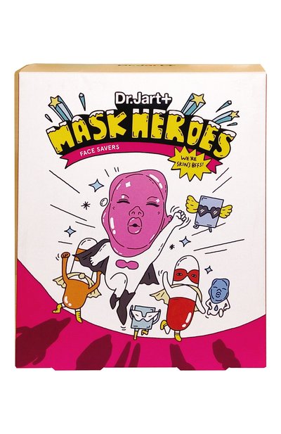 Набор масок mask heroes DR.JART+ бесцветного цвета по цене 4370 руб., арт. 8809535809339, фото 2 Набор масок mask heroes DR.JART+, арт. 8809535809339, фото 2