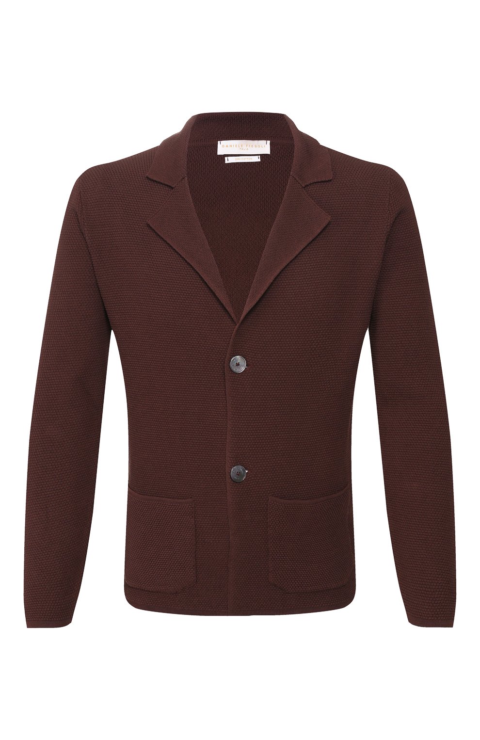 Хлопковый пиджак DANIELE FIESOLI коричневого цвета по цене 30750 руб., арт. DF 0062, фото 1 Хлопковый пиджак DANIELE FIESOLI, арт. DF 0062, фото 1