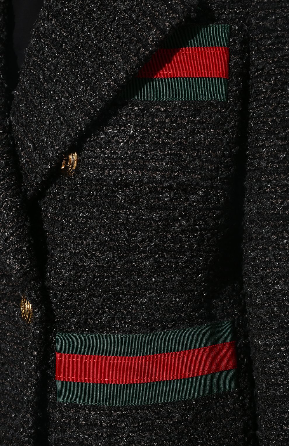 Двубортный жакет GUCCI темно-серого цвета по цене 285120 руб., арт. 674335/ZAHVT, фото 5 Двубортный жакет GUCCI, арт. 674335/ZAHVT, фото 5