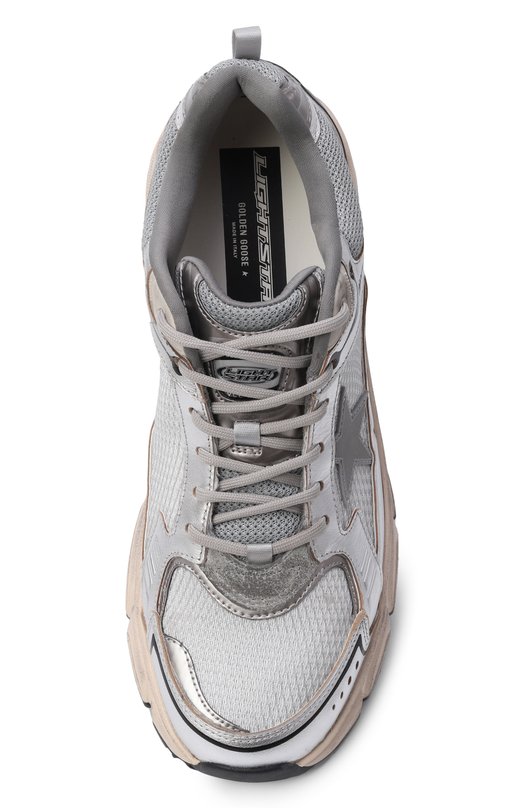 Комбинированные кроссовки Lightstar Golden Goose Deluxe Brand GMF00724.F007843 Серебряный  GMF00724.F007843 Фото 5