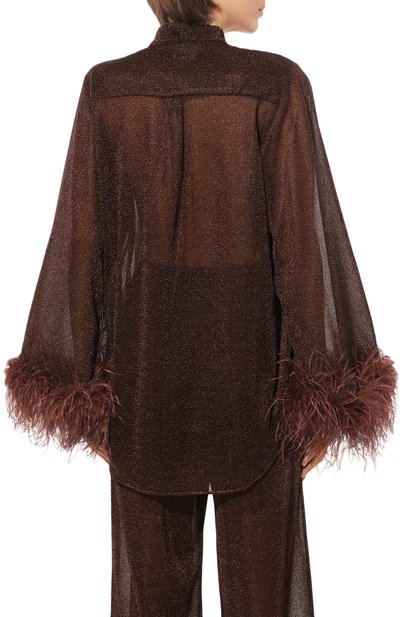 Блузка с отделкой перьями OSEREE, арт. LSF213, фото 4