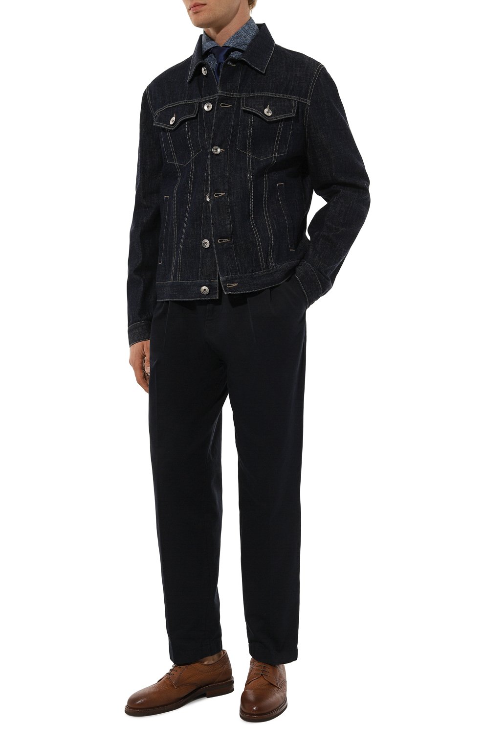 Хлопковая рубашка BRUNELLO CUCINELLI, арт. MY6181718, фото 2