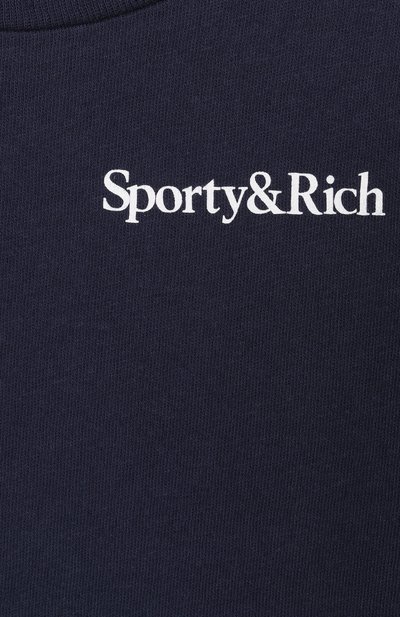 Хлопковая футболка SPORTY AND RICH, арт. T004861300BL106, фото 3