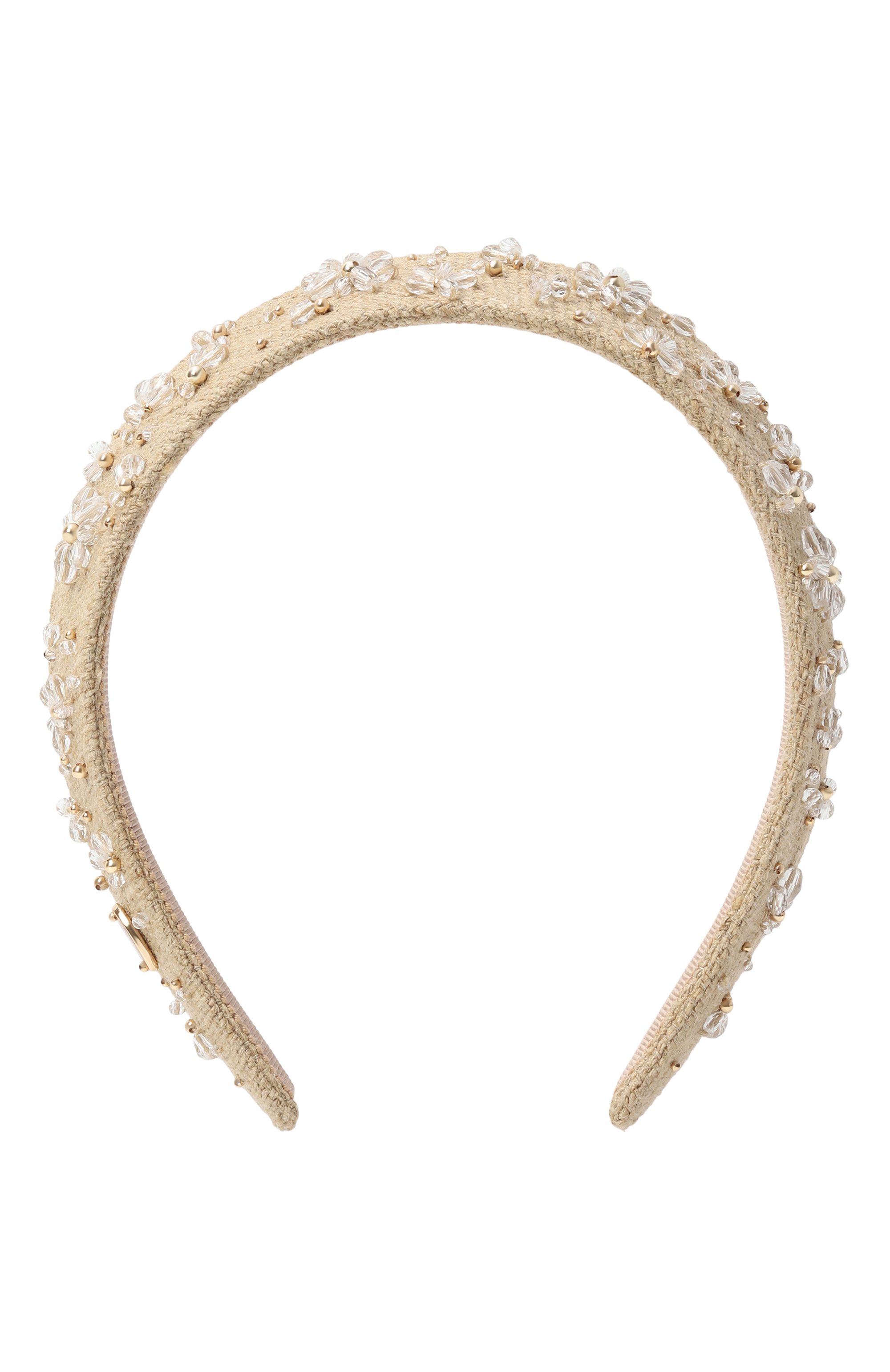 Кокошник PANFIL бежевого цвета по цене 25000 руб., арт. LEN-KOK4-DRP, фото 1 Кокошник PANFIL, арт. LEN-KOK4-DRP, фото 1