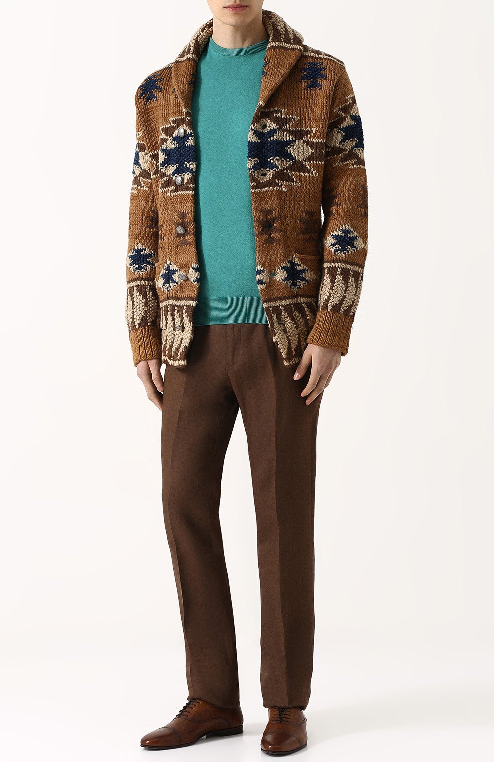 Кардиган на пуговицах с поясом и шалевым воротником RRL, арт. 782677977, фото 2