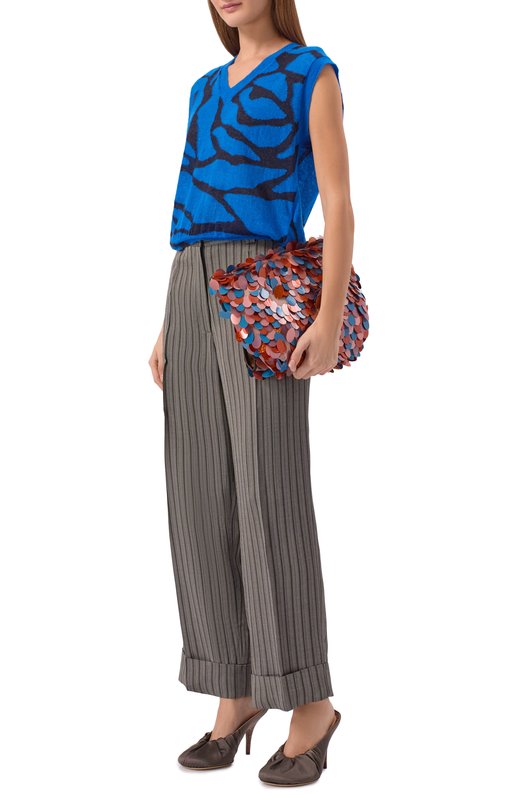 Брюки из вискозы Dries Van Noten 130904/3067 Серый  130904/3067 Фото 2