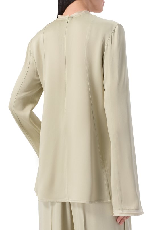 Атласная блузка Jil Sander J02NC0271/J76018 Зелёный  J02NC0271/J76018 Фото 4