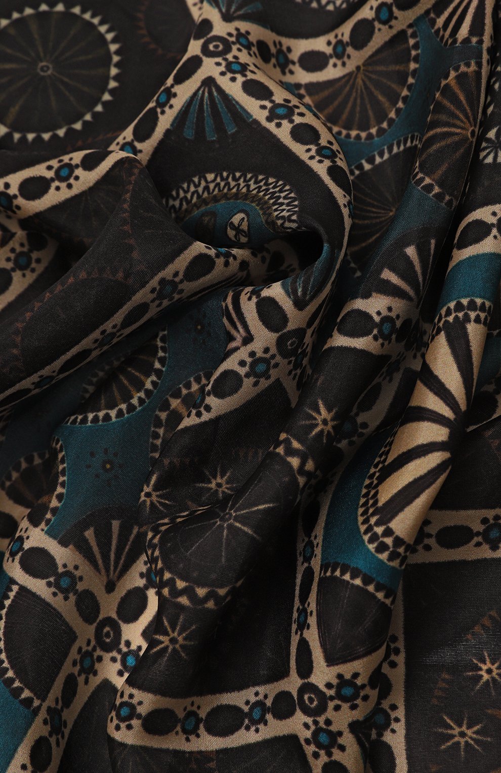 Шелковый платок византийский орнамент GOURJI, арт. T21VISBL7R/1, фото 3