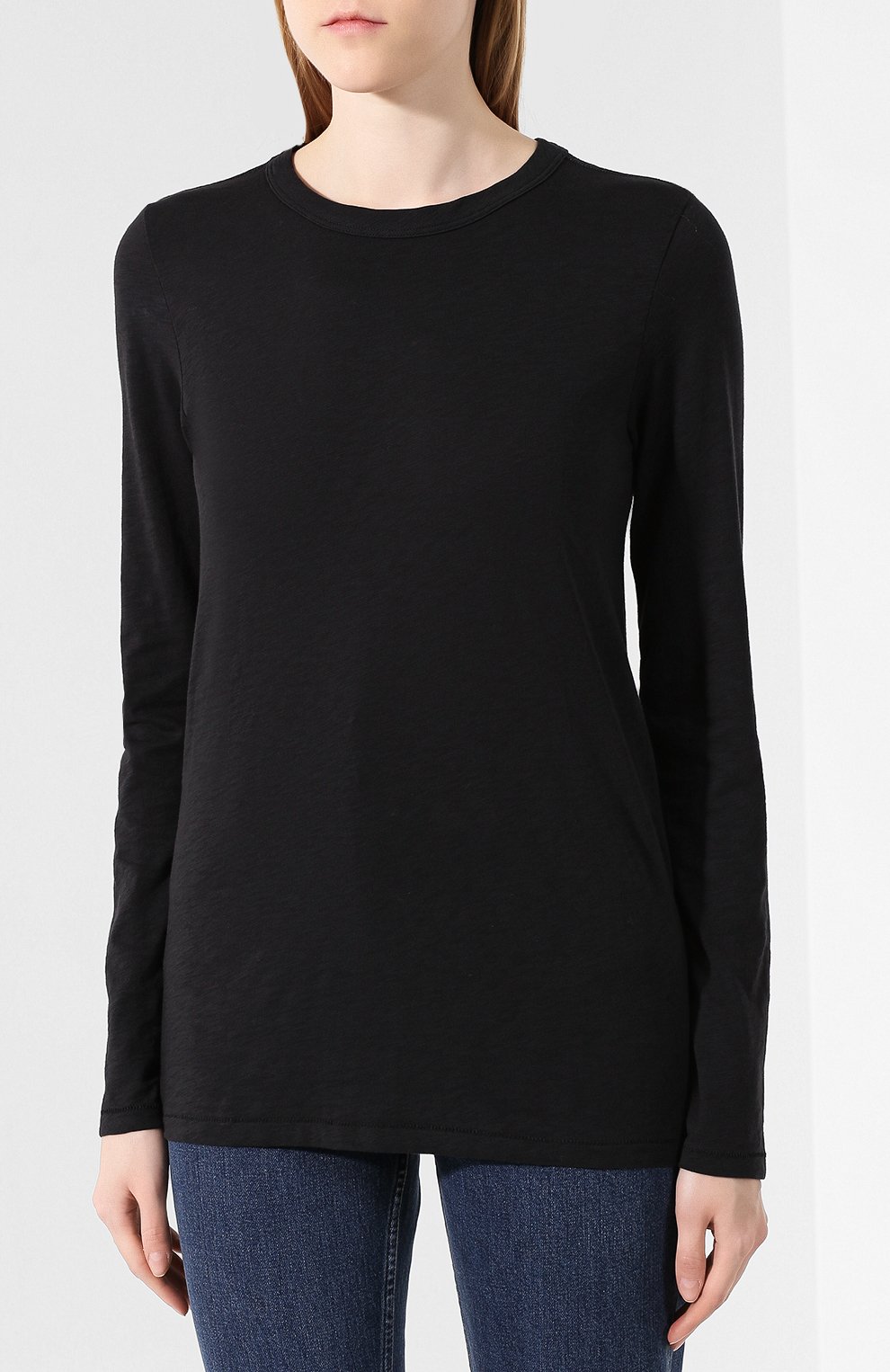 Хлопковый лонгслив RAG AND BONE черного цвета по цене 9840 руб., арт. W275C51CH, фото 3 Хлопковый лонгслив RAG AND BONE, арт. W275C51CH, фото 3