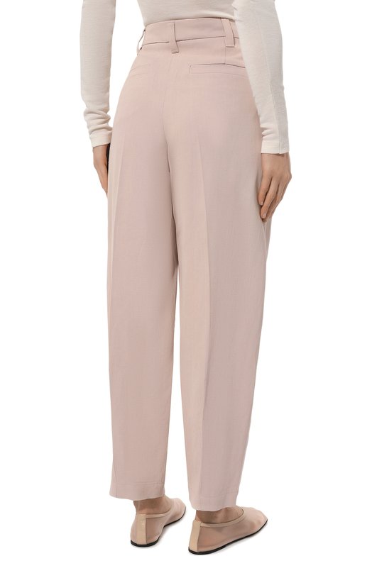 Брюки из вискозы и льна Brunello Cucinelli MH579B1297 Розовый  MH579B1297 Фото 4