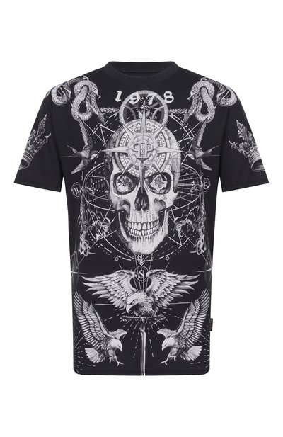 Мужская хлопковая футболка PHILIPP PLEIN, арт. SAFC MTK8850 PJY002N