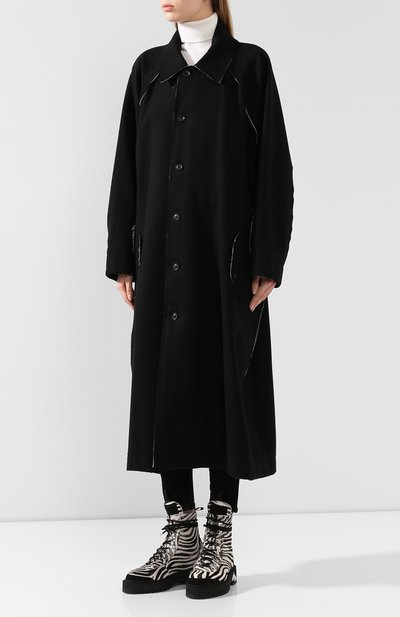 Шерстяное пальто YOHJI YAMAMOTO, арт. NC-C55-103, фото 3