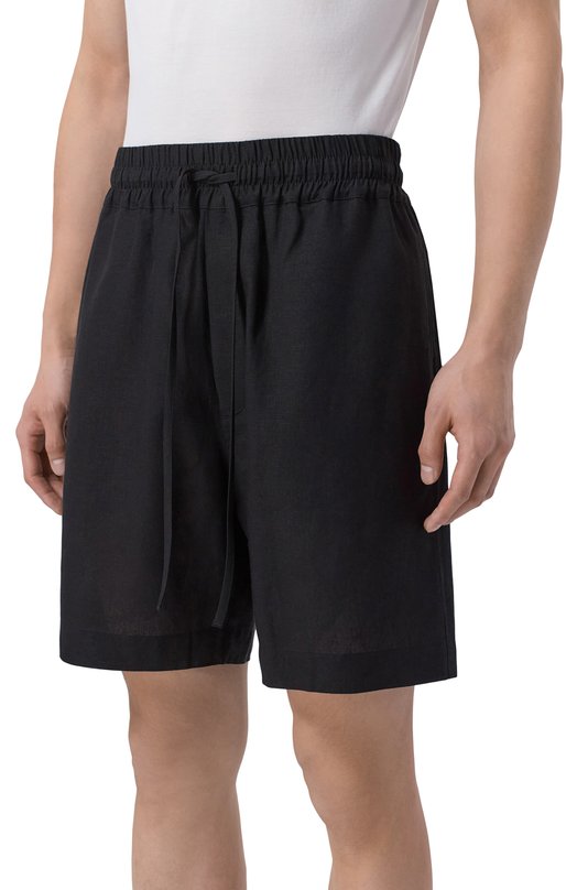 Шорты изо льна и вискозы HINNOMINATE HMABM01553 Чёрный  HMABM01553 Фото 3