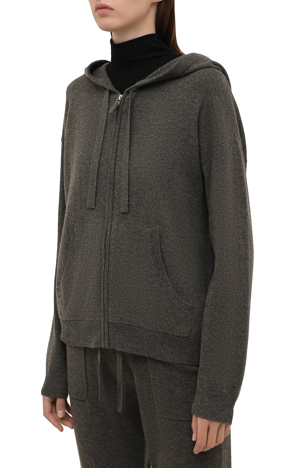 Кашемировый кардиган NOT SHY зеленого цвета по цене 27550 руб., арт. 3901010C, фото 3 Кашемировый кардиган NOT SHY, арт. 3901010C, фото 3