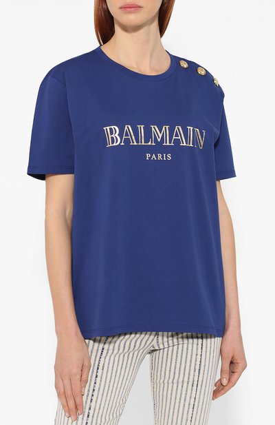 Хлопковая футболка BALMAIN, арт. RF11077/I042, фото 3