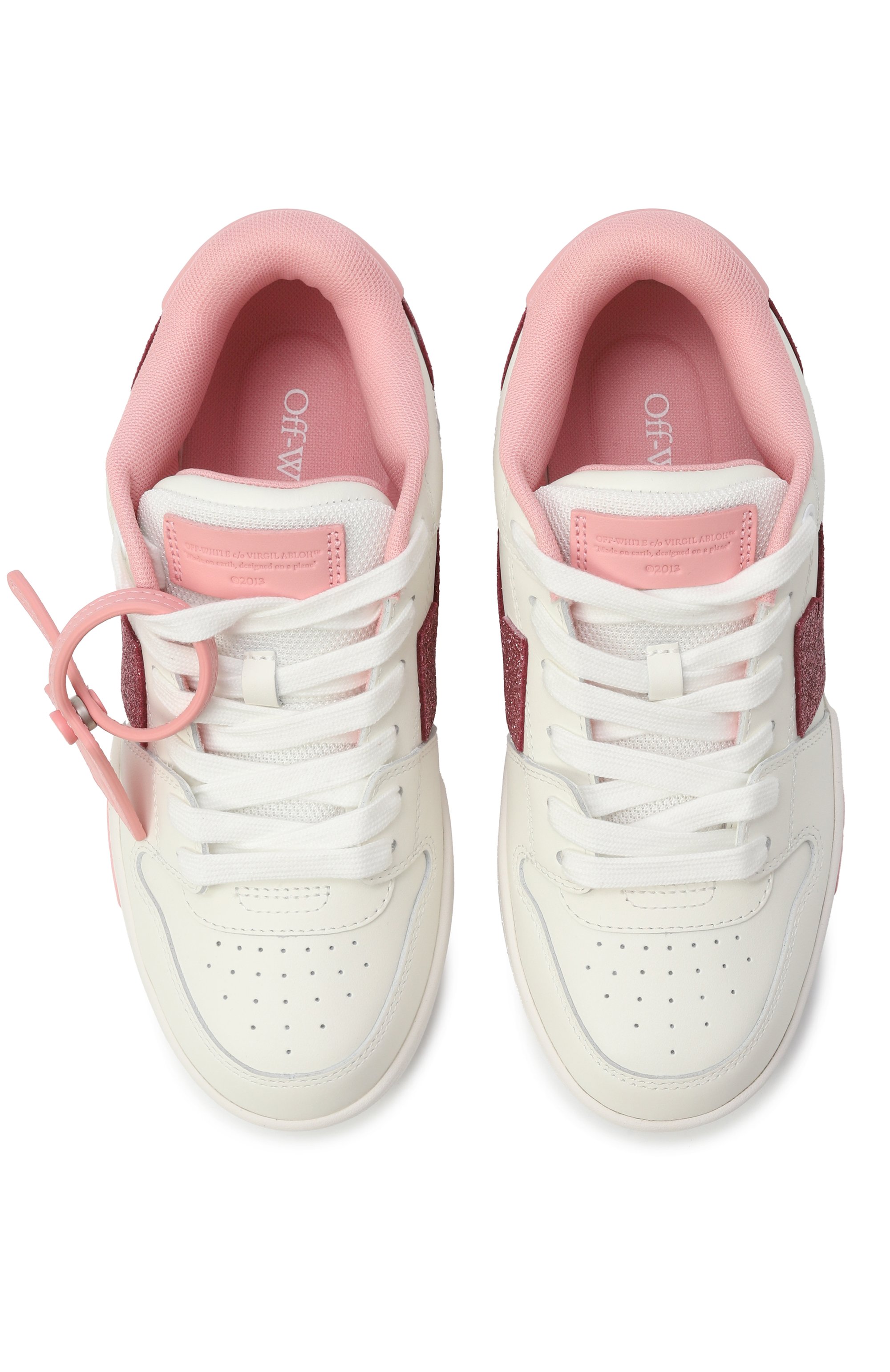 Кожаные кеды out of office OFF-WHITE, арт. 0GIA007S25LEA002/34-36, фото 4