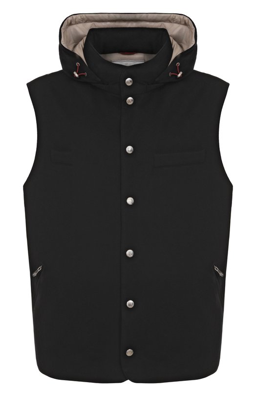Шерстяной жилет Brunello Cucinelli MM4701775 Чёрный MM4701775