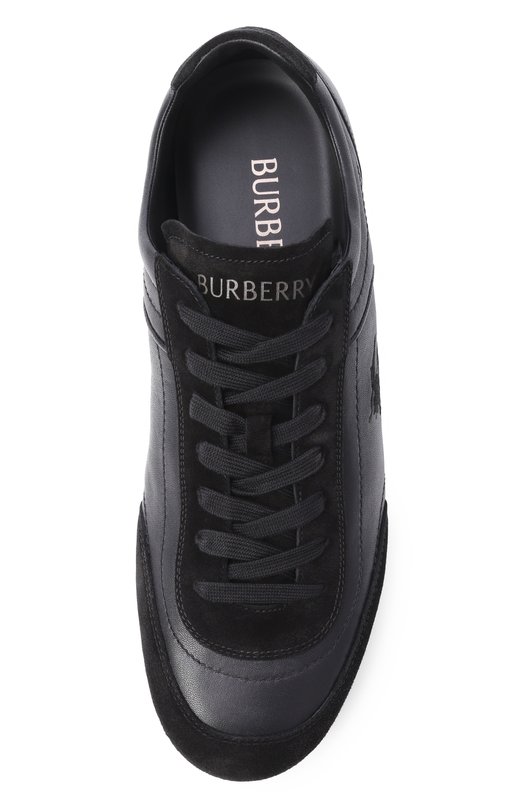 Кожаные кеды Knight Burberry 8126282 Чёрный  8126282 Фото 5