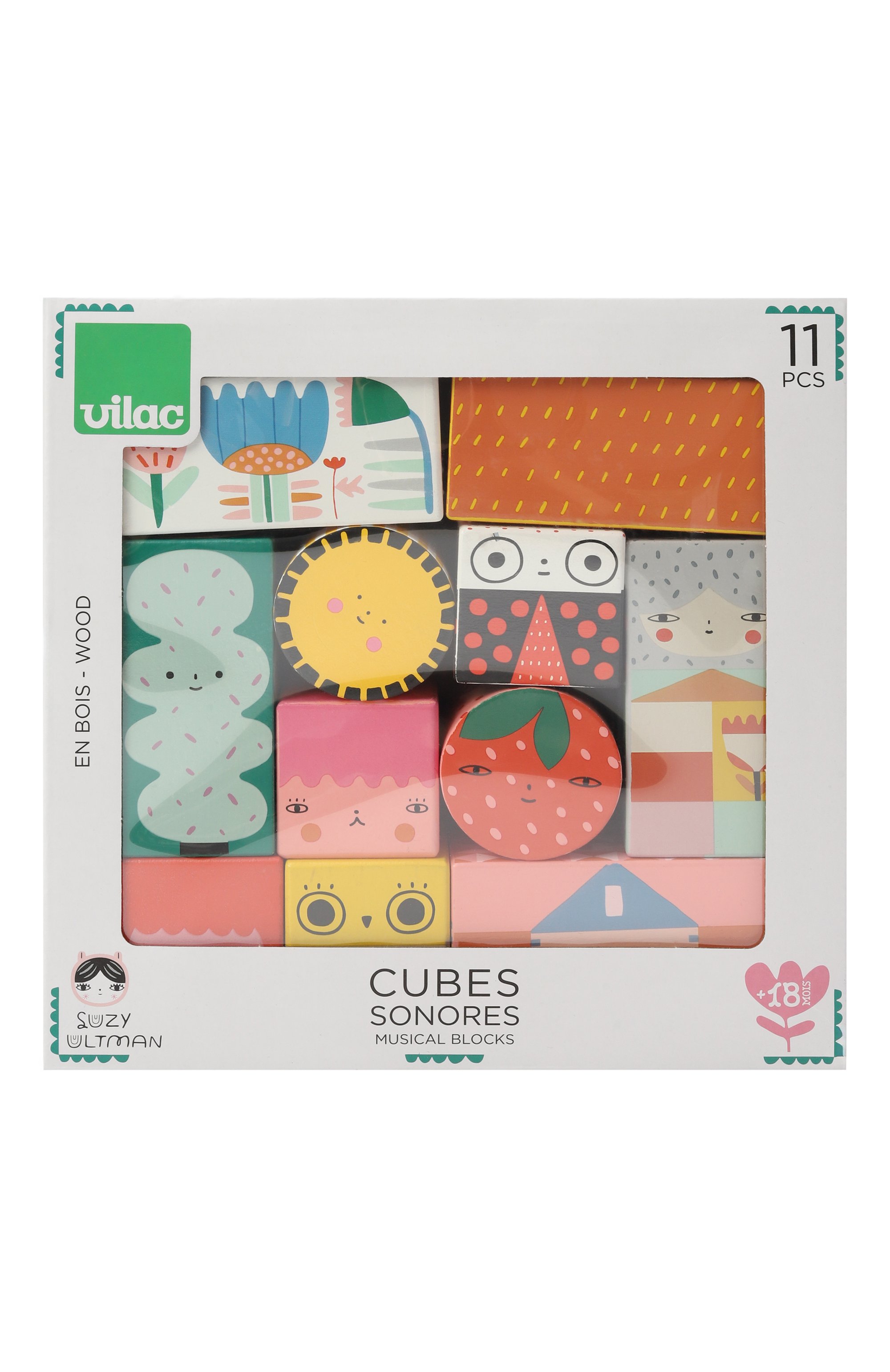 Игрушка кубики со звуками сад VILAC разноцветного цвета по цене 4520 руб., арт. 8910, фото 1 Игрушка кубики со звуками сад VILAC, арт. 8910, фото 1