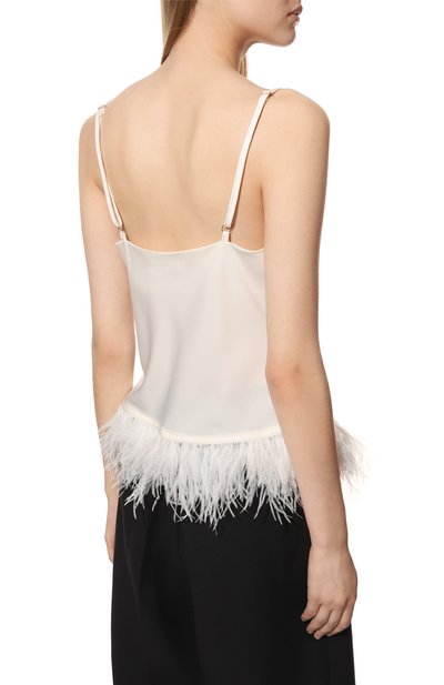 Топ с отделкой перьями SEVEN LAB, арт. TKF white, фото 4