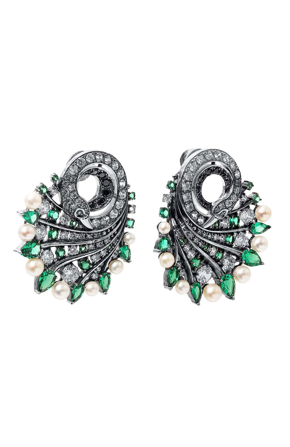 Серьги graceful swans QUEENSBEE, арт. 201409, фото 3