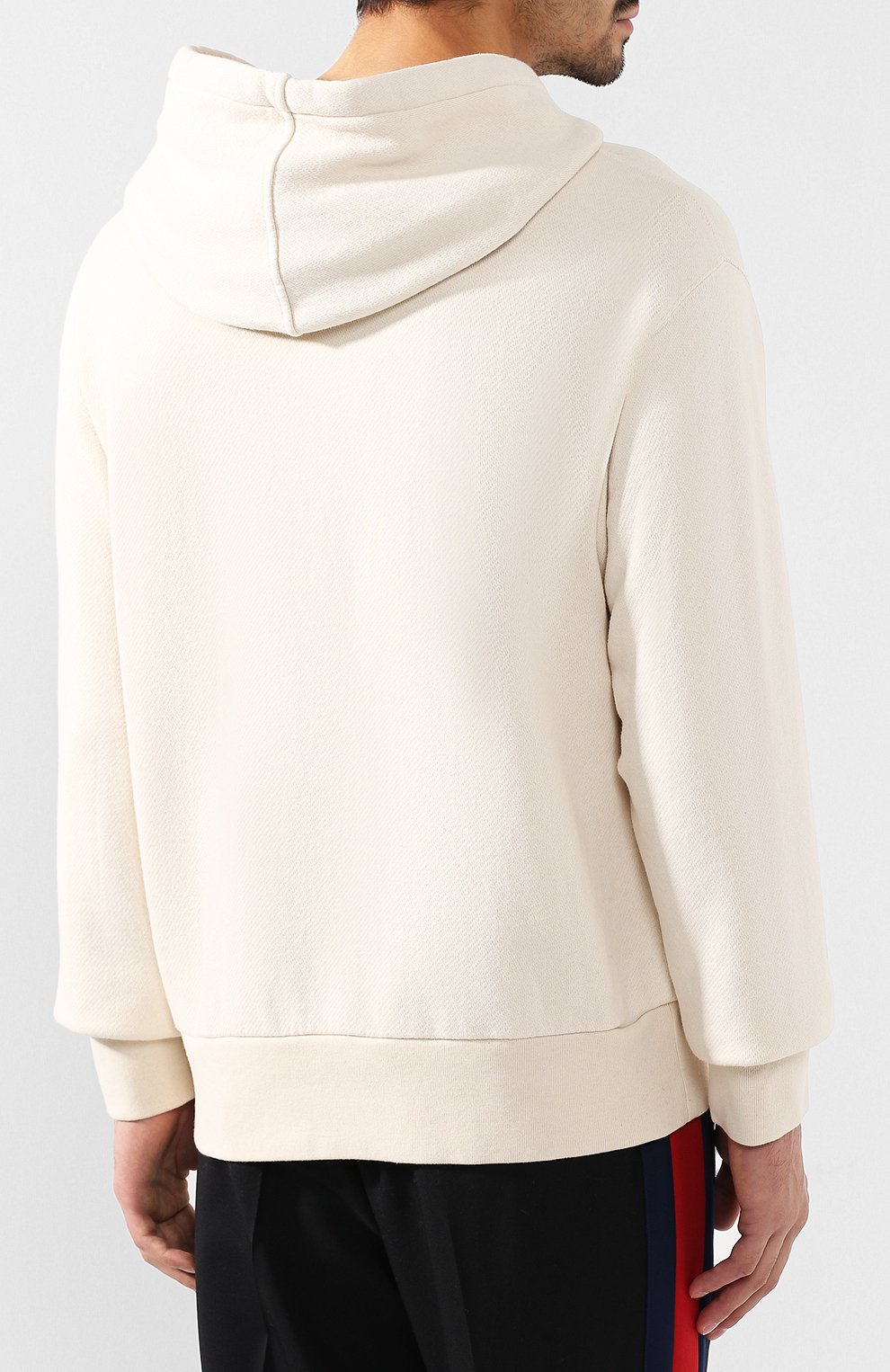 Хлопковое худи GUCCI кремового цвета по цене 132480 руб., арт. 475374/X3Q25, фото 4 Хлопковое худи GUCCI, арт. 475374/X3Q25, фото 4