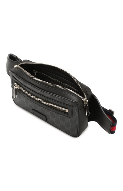 Поясная сумка gg supreme GUCCI черного цвета по цене 113760 руб., арт. 474293/K9RRN, фото 4 Поясная сумка gg supreme GUCCI, арт. 474293/K9RRN, фото 4