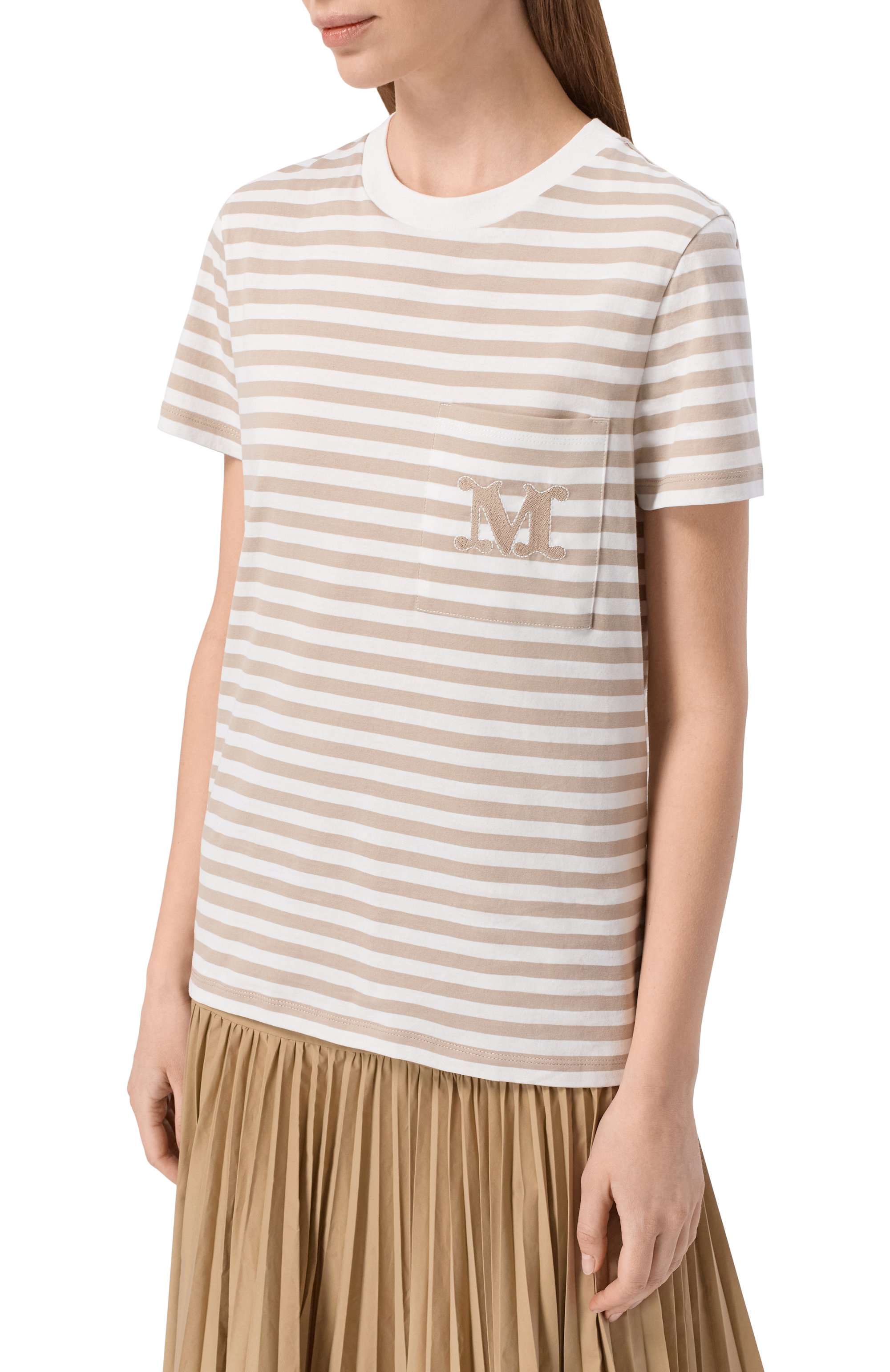 Хлопковая футболка MAX MARA, арт. MXM0B0LI, фото 3