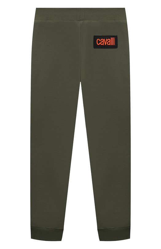 Хлопковые брюки Roberto Cavalli Хаки, фото 2