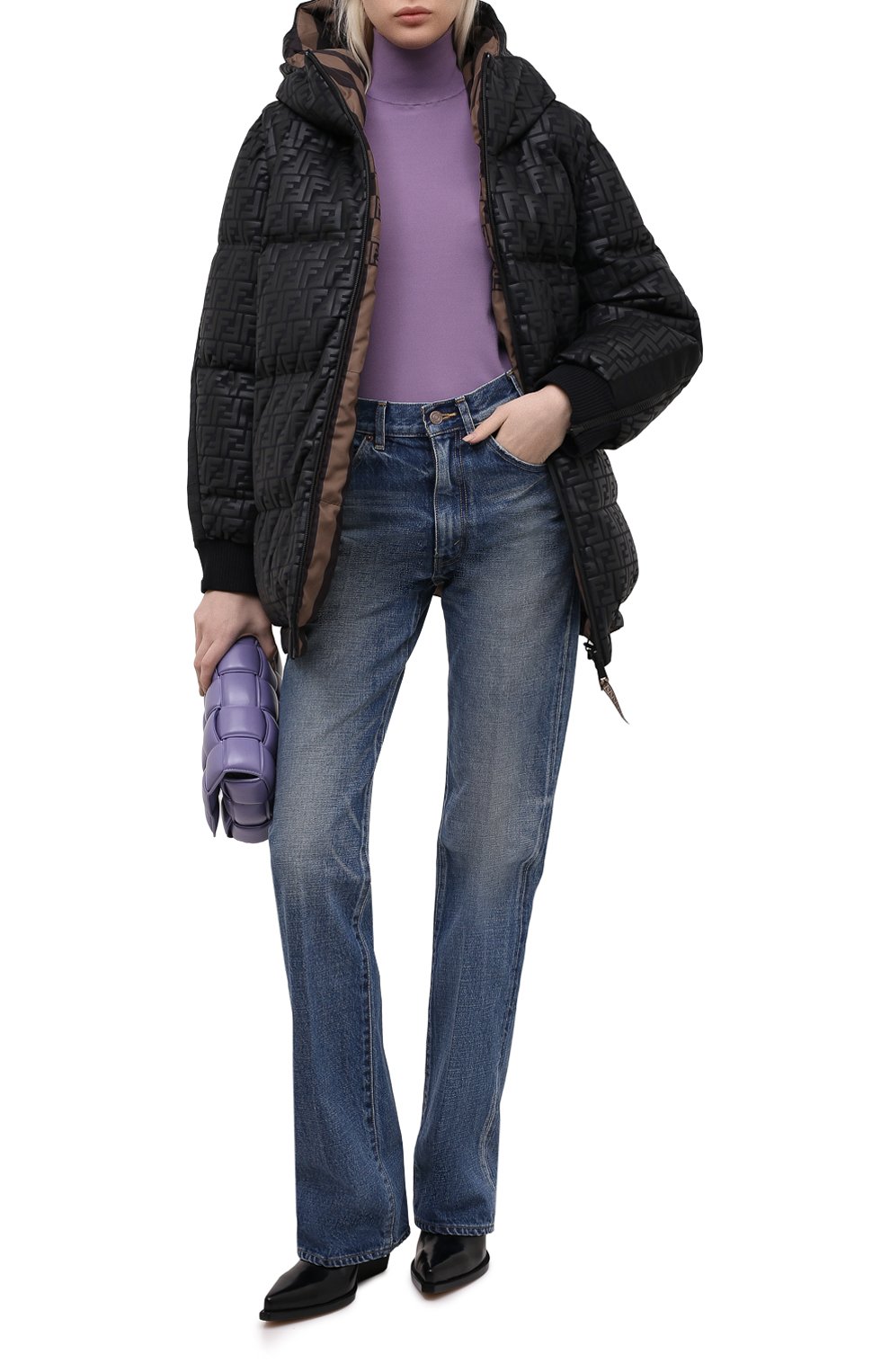 Пуховик FENDI черного цвета по цене 299500 руб., арт. FAN009 AEQX, фото 2 Пуховик FENDI, арт. FAN009 AEQX, фото 2