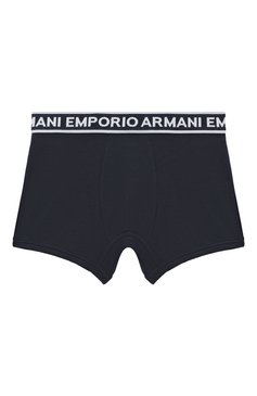 Детские комплект из двух боксеров EMPORIO ARMANI разноцветного цвета, арт. 406501/3R650 | Фото 2 (Рукава: Короткие; Материал внешний: Хлопок; Драгоценные камни: Проставлено; Материал сплава: Проставлено)