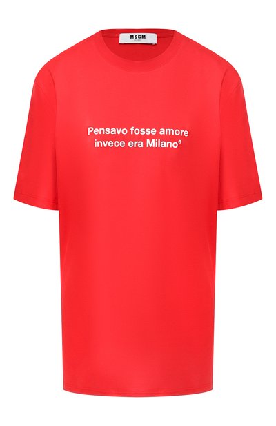 Женская хлопковая футболка MSGM, арт. 2742MDM285 195797