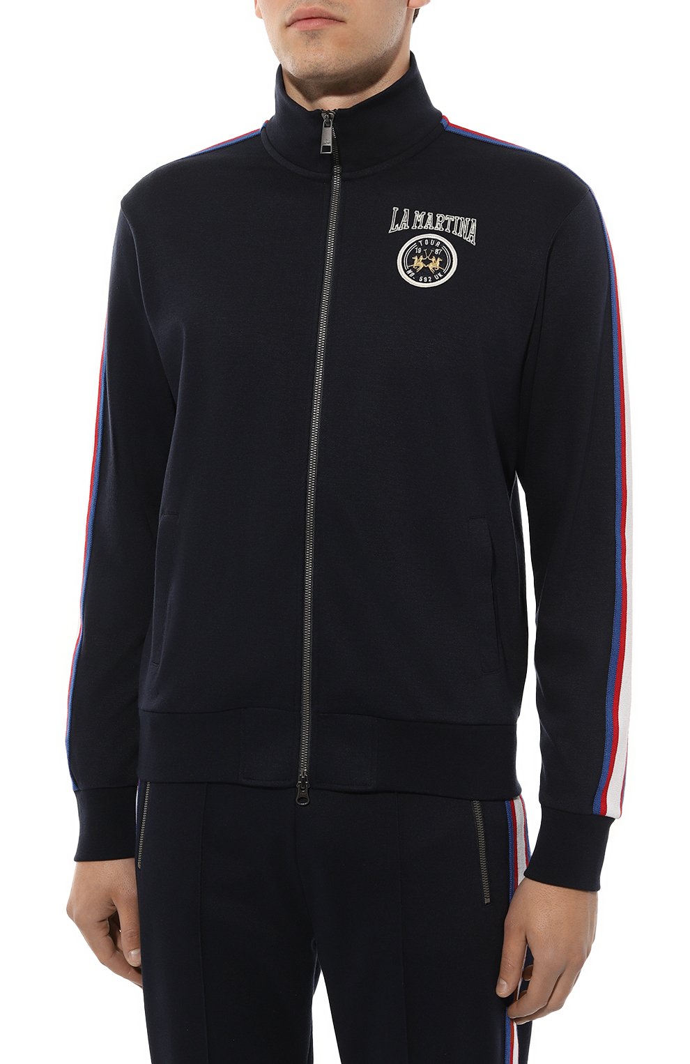 Толстовка LA MARTINA темно-синего цвета по цене 21950 руб., арт. WMF304/FP556, фото 3 Толстовка LA MARTINA, арт. WMF304/FP556, фото 3