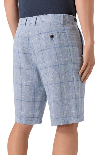 Льняные шорты PAUL&SHARK голубого цвета по цене 43100 руб., арт. 25414051, фото 4 Льняные шорты PAUL&SHARK, арт. 25414051, фото 4