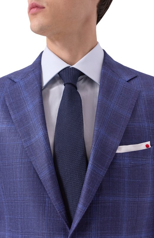 Пиджак из кашемира и шелка Kiton UG81K0640E11 Синий  UG81K0640E11 Фото 6