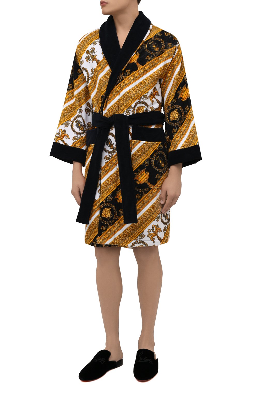 Текстильные домашние туфли navy coolito CHRISTIAN LOUBOUTIN темно-синего цвета по цене 75000 руб., арт. 3211097/NAVY C00LIT0 FLAT, фото 2 Текстильные домашние туфли navy coolito CHRISTIAN LOUBOUTIN, арт. 3211097/NAVY C00LIT0 FLAT, фото 2