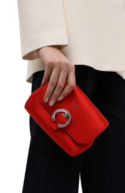 Сумка madeline JIMMY CHOO красного цвета по цене 96950 руб., арт. S0FT MADELINE/TCU, фото 2 Сумка madeline JIMMY CHOO, арт. S0FT MADELINE/TCU, фото 2