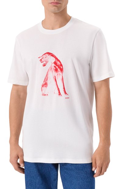 Хлопковая футболка HUGO, арт. 50548557, фото 3