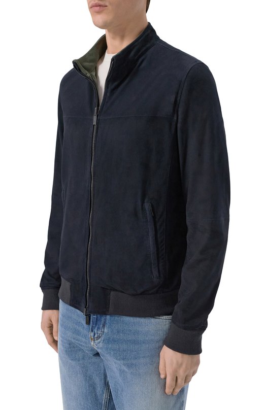 Двусторонний замшевый бомбер Gimo's 6S20.1.040.50R/112 Синий  6S20.1.040.50R/112 Фото 3