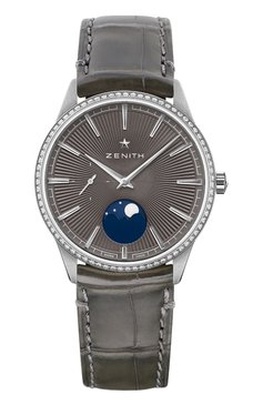 Женские часы moonphase grey ZENITH бесцветного цвета, арт. 16.3200.692/03.C833 | Фото 1 (Механизм: Автомат; Материал корпуса: Сталь; Региональные ограничения белый список (Axapta Mercury): Не проставлено; Нос: Не проставлено)